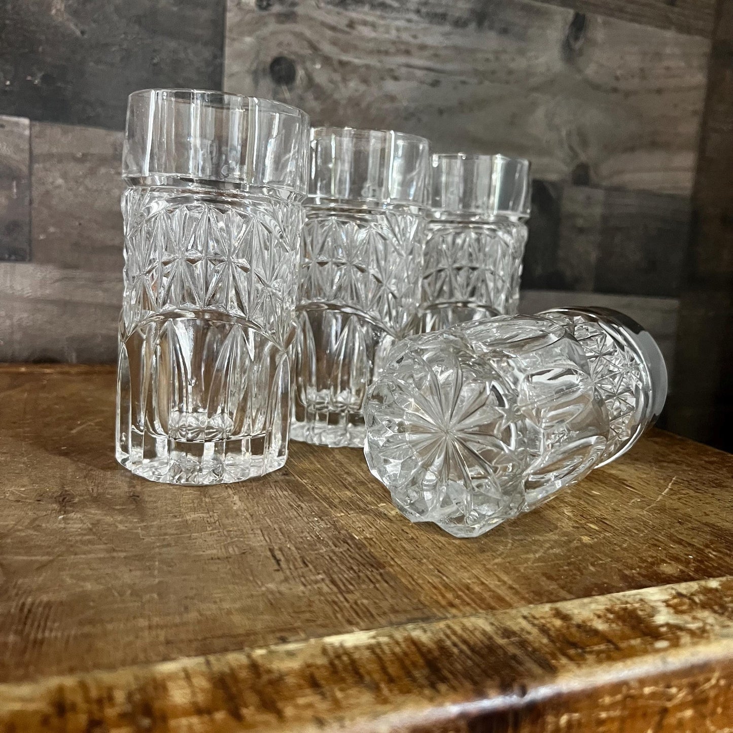 Crystal D’Adriana Luna Highball Tumbler Glasses - Set of 4
