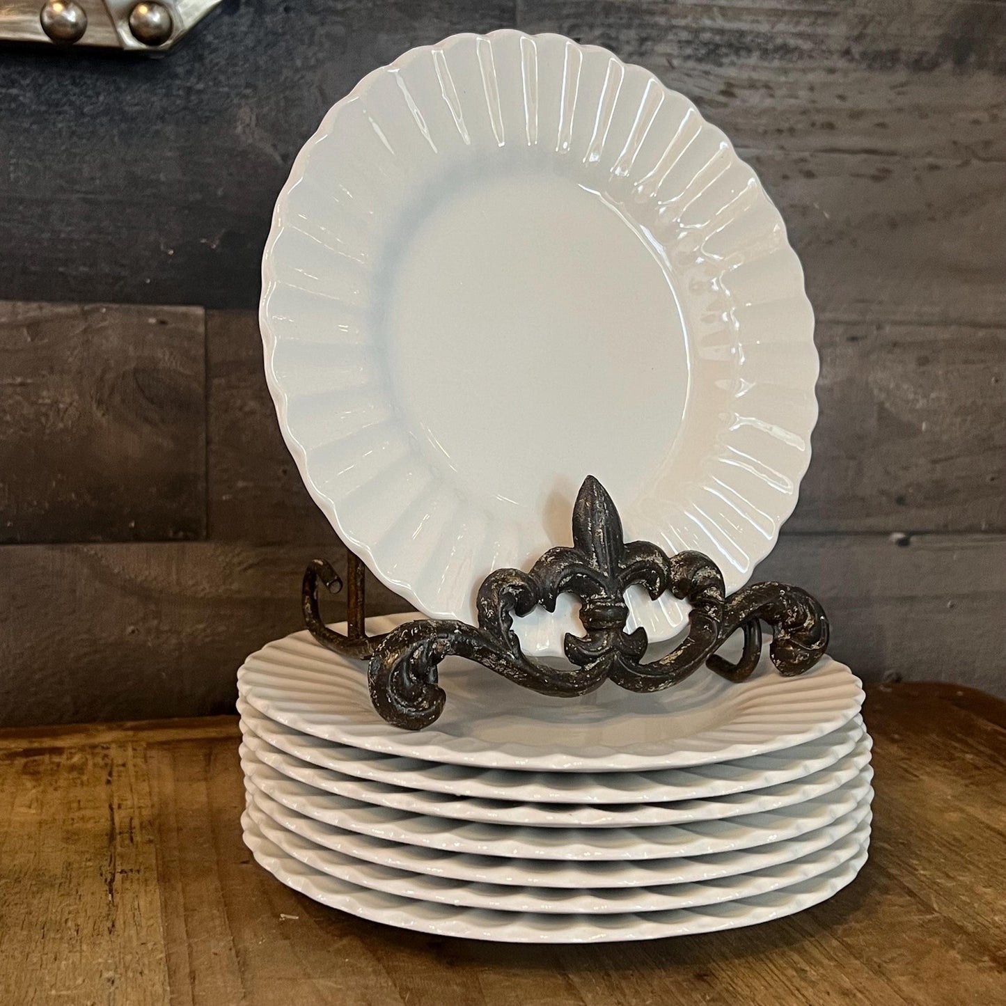 J & G Meakin Classic White Small Plates - Pie Plates - Dessert Plates - Set of 8