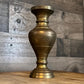 Vintage Brass Floral Etched Vase