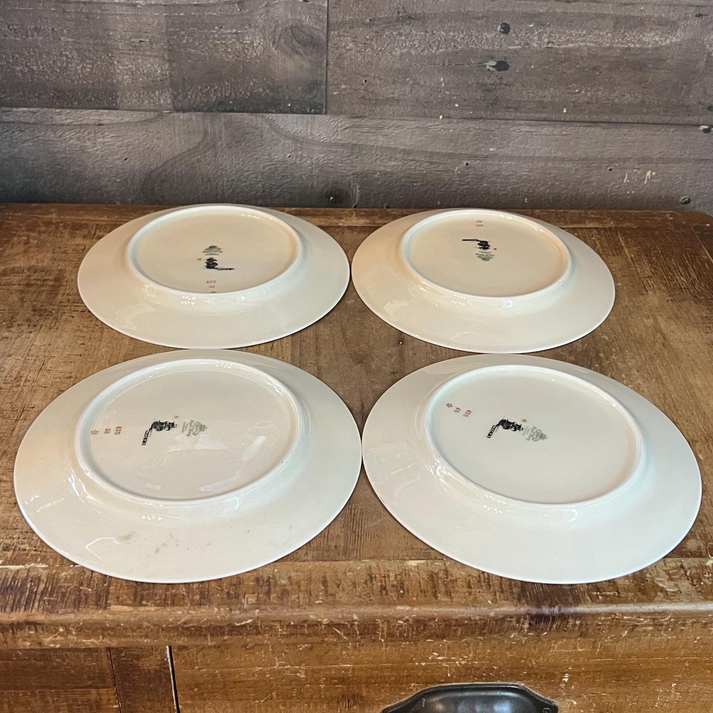 Bohemia Royal Ivory Greek Gold Key Rim Small Plates - Set of 4