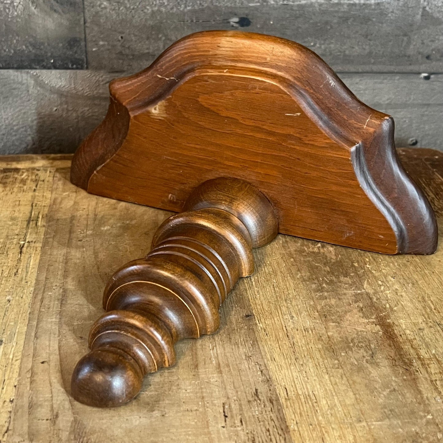 Vintage Wooden Spindle Wall Shelf