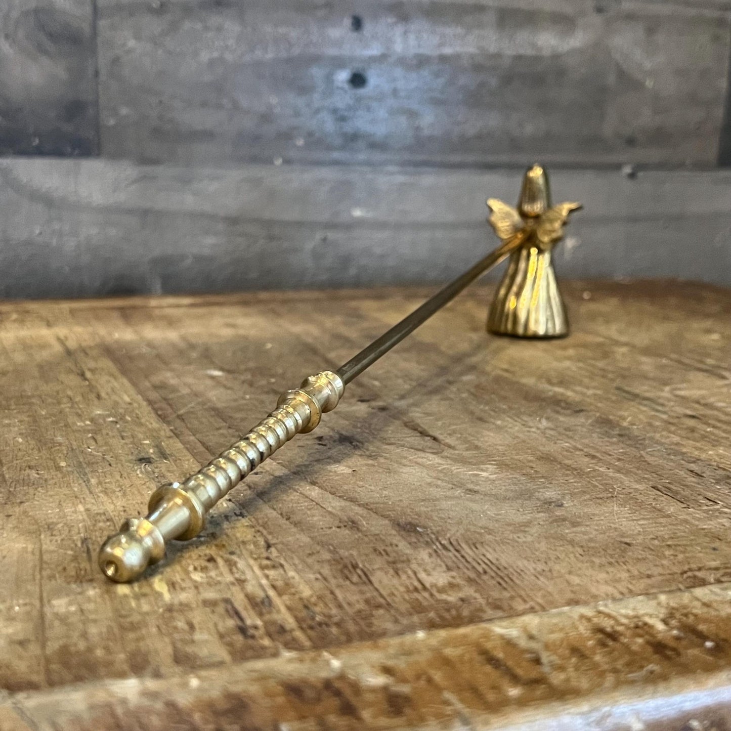 Vintage Brass Angel Candle Snuffer