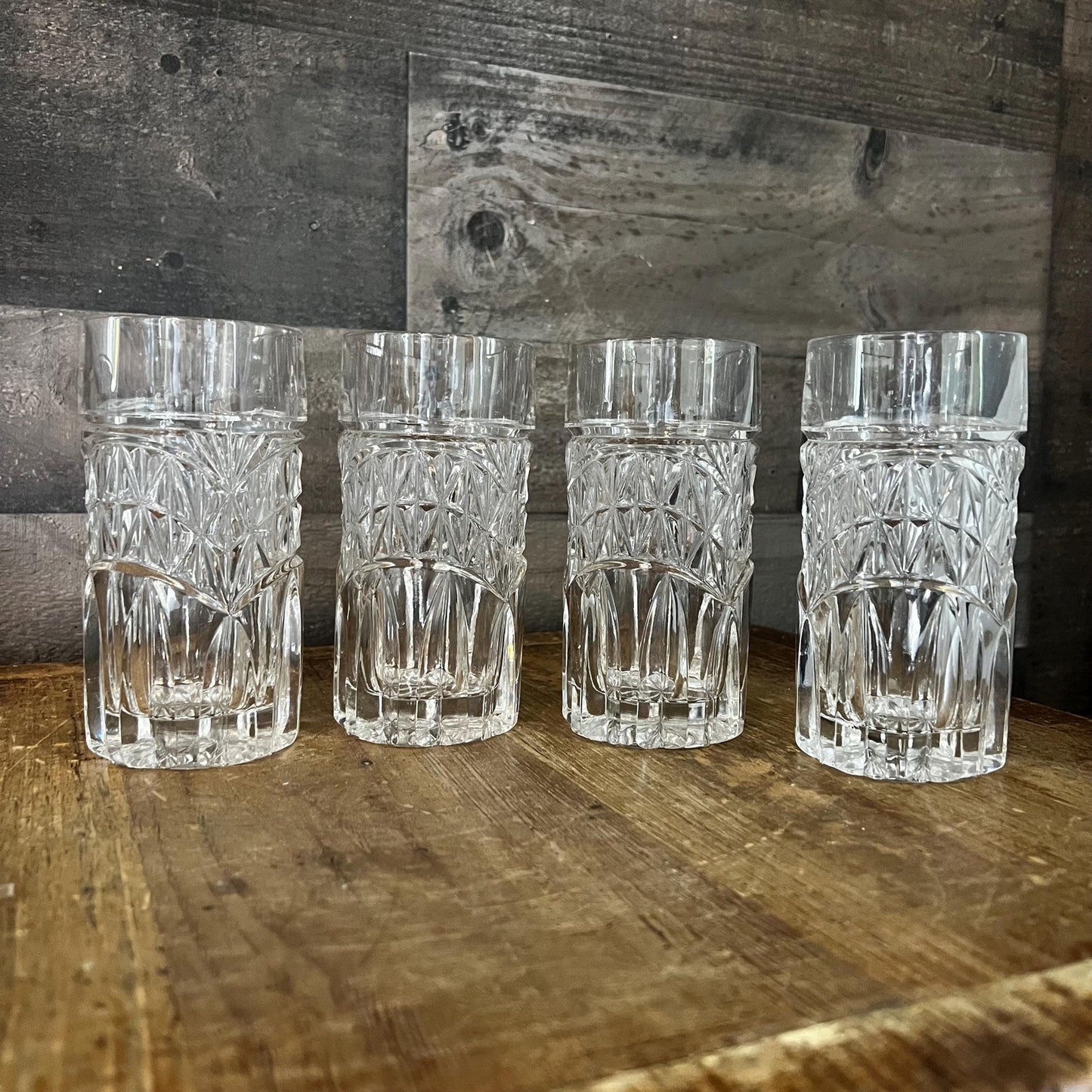 Crystal D’Adriana Luna Highball Tumbler Glasses - Set of 4