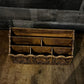 Vintage Lerner Faux Carved Wood Desk Organizer - Letter Holder - Mail Holder - Pencil Holder - Pen Holder