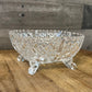 Crystal Scroll Footed Candy Dish - Trinket Dish - Key Dish - Soap Dish - Ring Dish