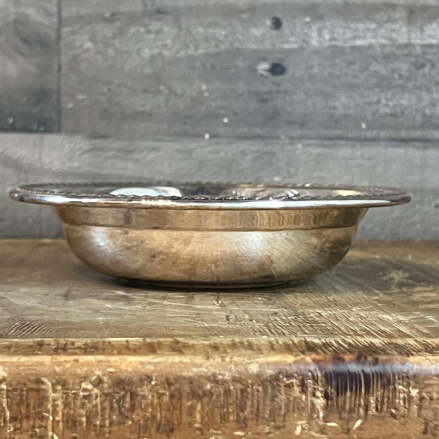 Vintage FB Rogers Silverplated Round Braided Rim Accent Bowl