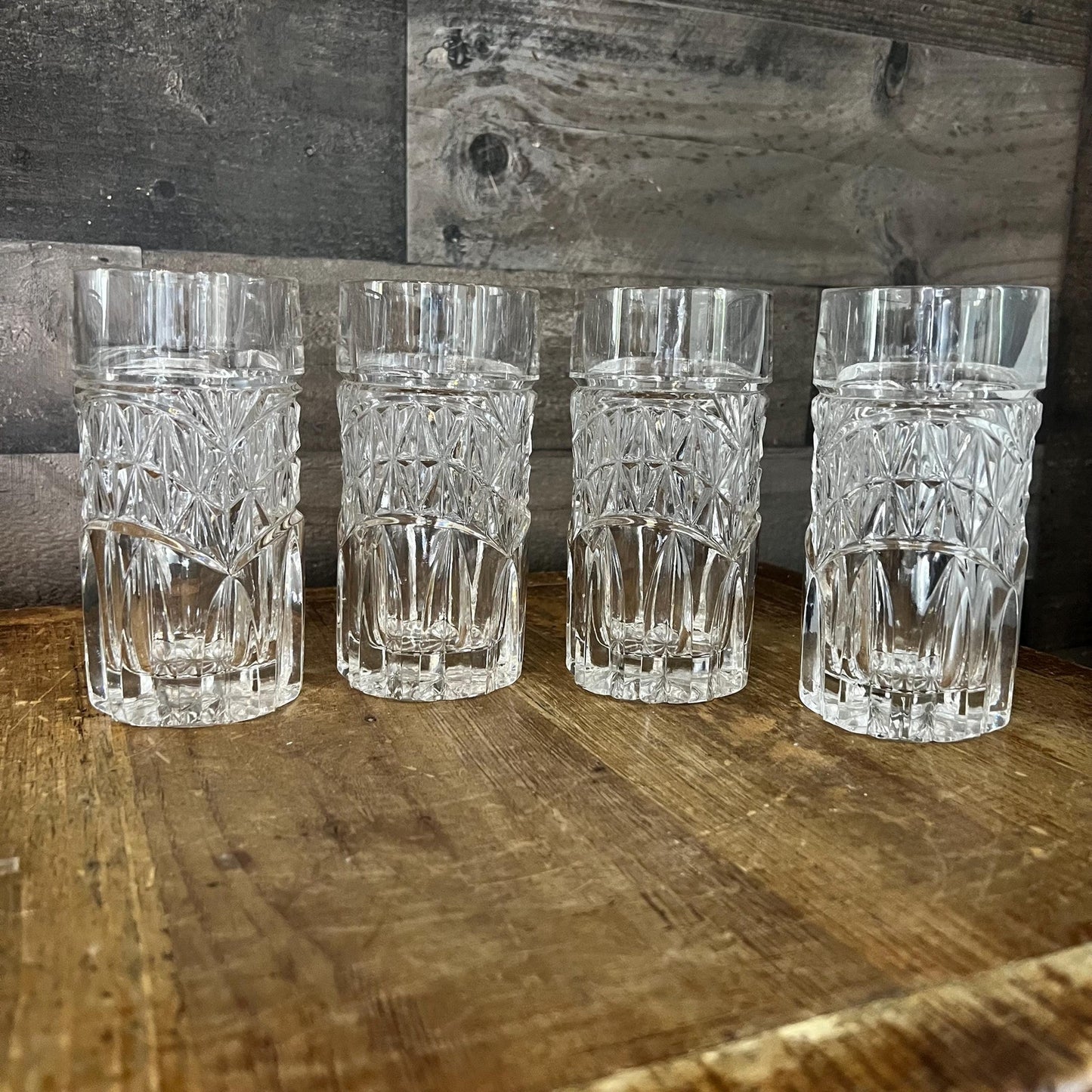 Crystal D’Adriana Luna Highball Tumbler Glasses - Set of 4