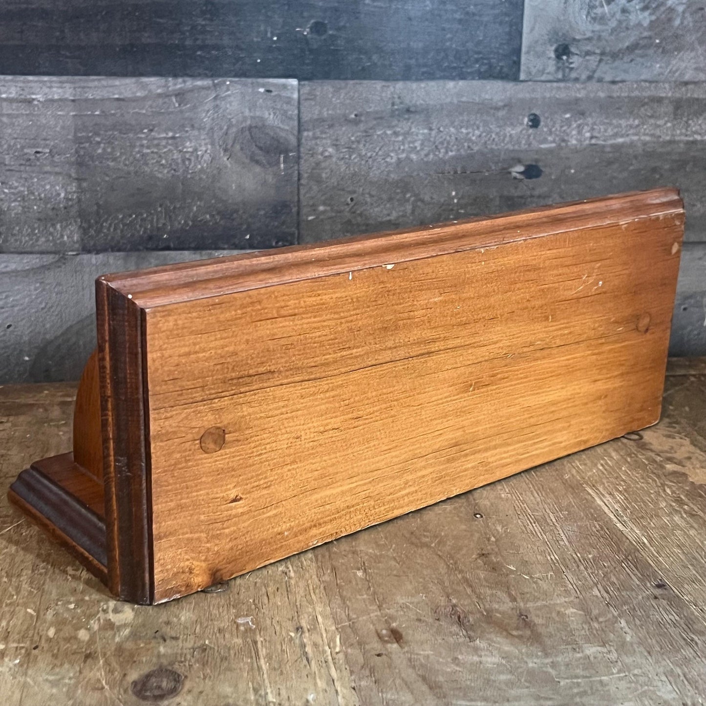 Vintage Wooden 3 Peg Wall Hanging Shelf