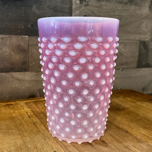 Pink and White Hobail Vase