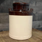 Vintage McCoy Pottery Brown and Cream Double Handled Stoneware Canister