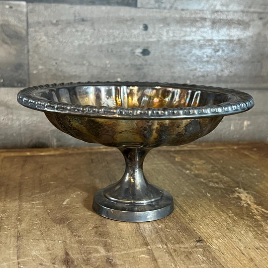 Vintage Oneida Silversmiths Silverplated Pedestal Compote Dish