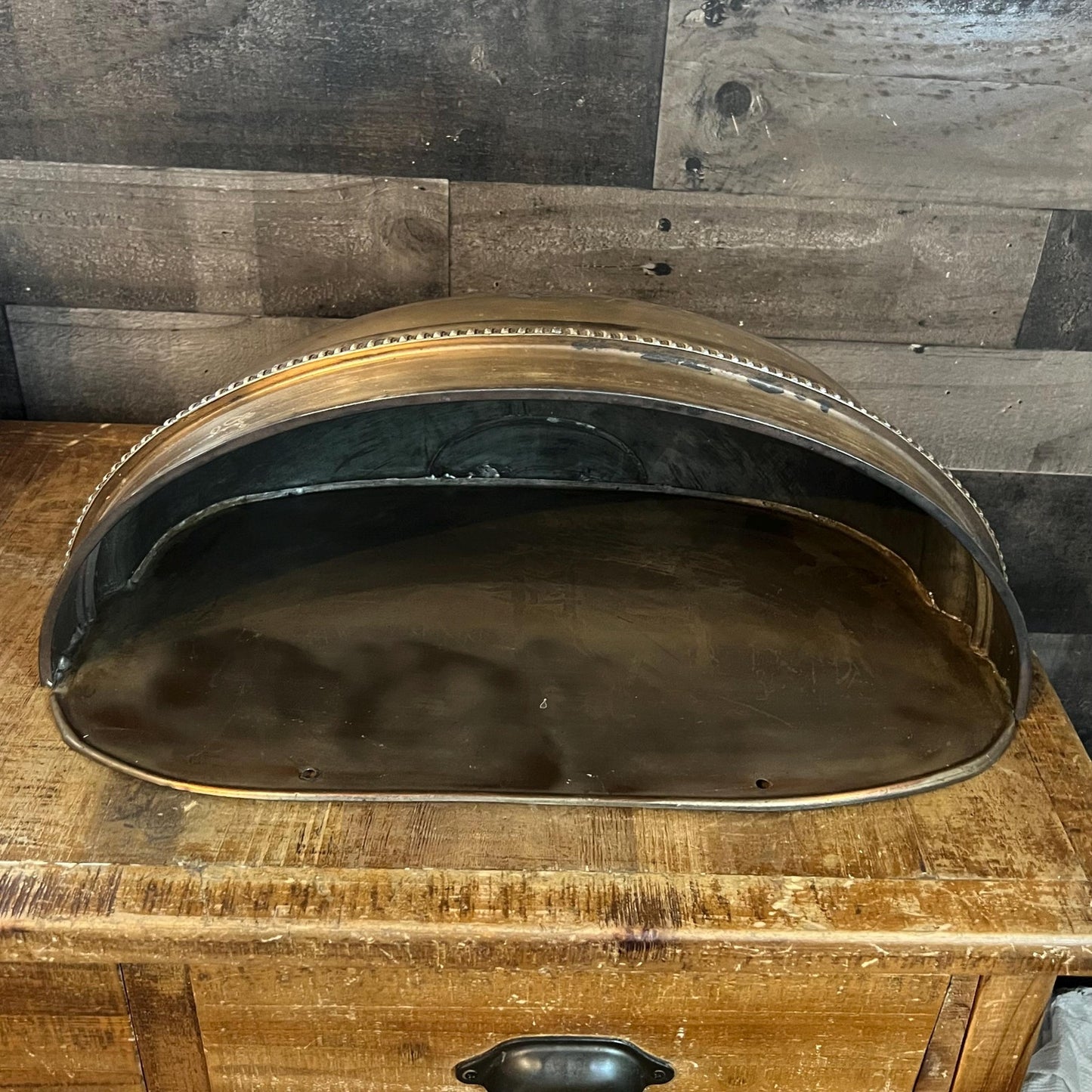 Large Vintage Metal Wall Pocket Planter