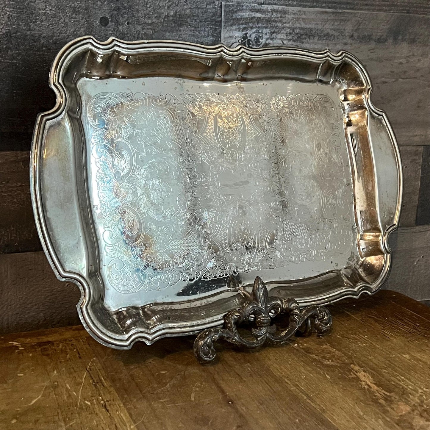 Vintage Silverplated Rectangular Tray