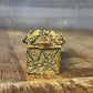 Vintage Metropolitan Museum of Art MMA Gold Tone Rectangular Lidded Divided Trinket Box with Gold Tone Birds and Rope Detailing