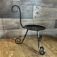 Vintage Party Lite Black Iron Pillar Candle Holder with Handle
