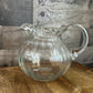 Clear Glass Ribbed Bubble Handled Pitcher