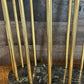 Vintage Green Marble and Brass Spindle Magazine Rack - Book Holder