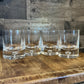 Glass Blown Old Fashioned Bubble Base Heavy Rocks Glasses - Set of 4