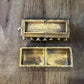 Vintage Metropolitan Museum of Art MMA Gold Tone Rectangular Lidded Divided Trinket Box with Gold Tone Birds and Rope Detailing