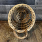 Vintage Woven Wall Hanging Handled Basket