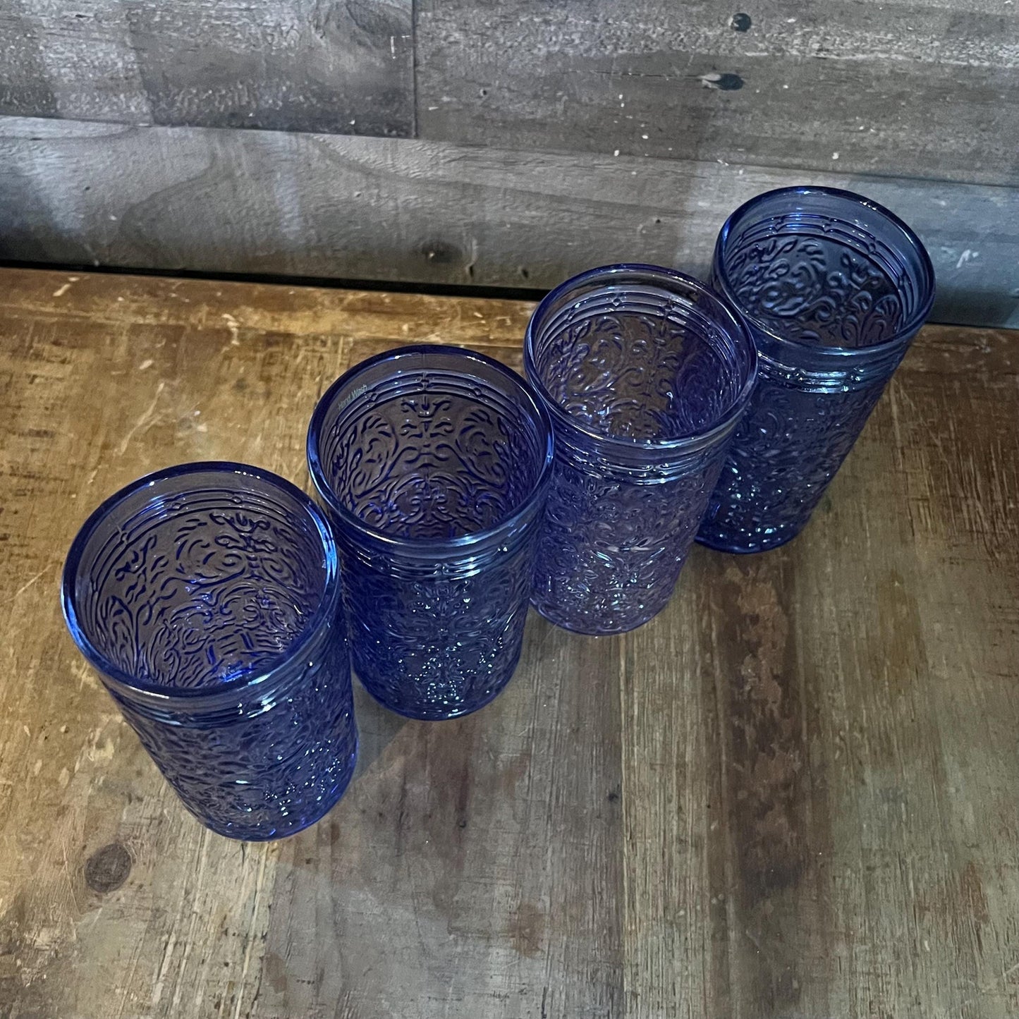 Godinger Blue Jax Highball Glasses - Set of 4