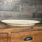 Vintage White Thanksgiving Oval Serving Tray Platter with Turkey Motif