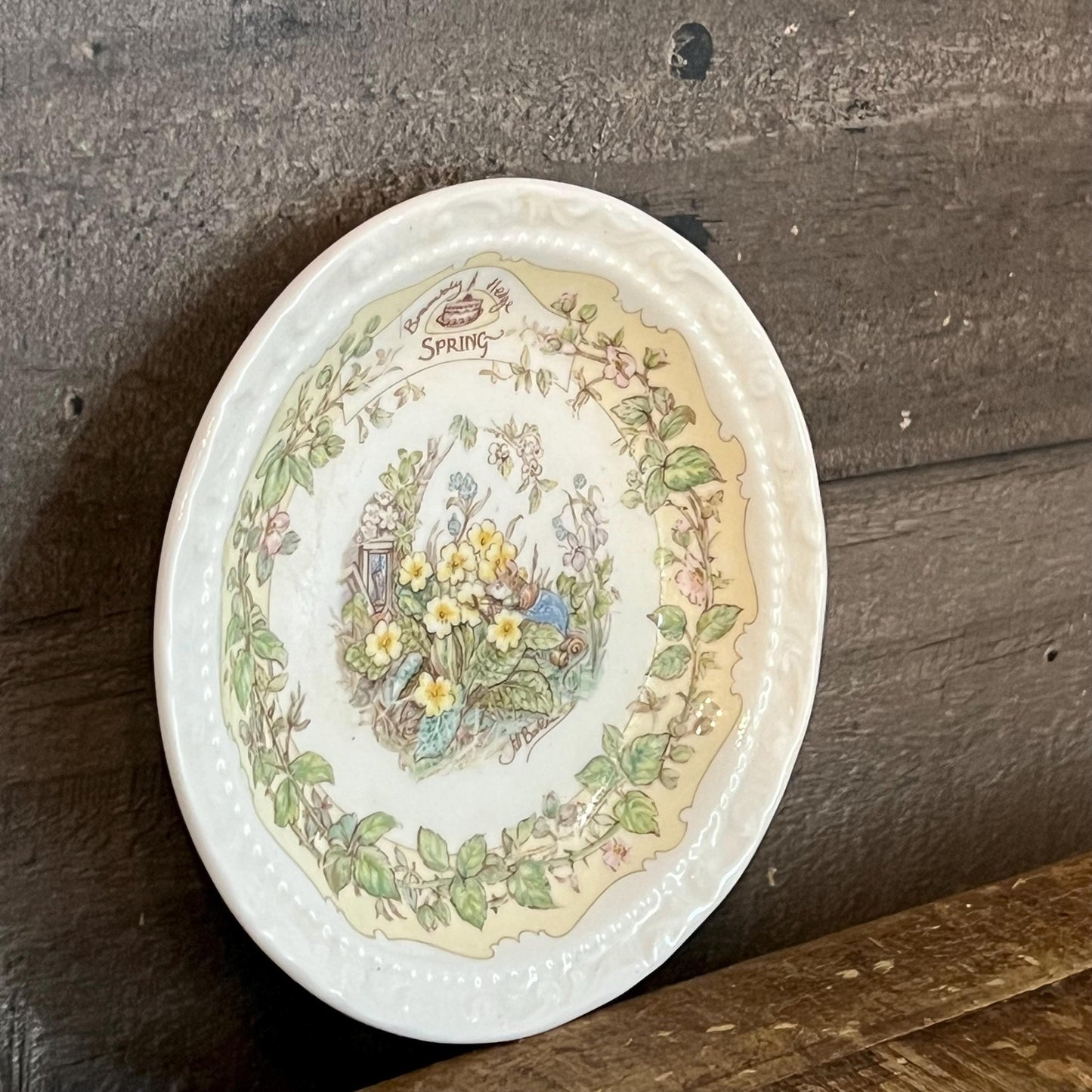 Vintage Royal Daulton Brambly Hedge Floral Spring Small Plate