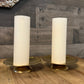 Pair of RIH Solid Brass Pillar Candle Holders