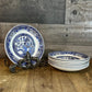 Old Willow English Ironstone by Washington Pottery Straffordshire England Blue and White Small Plates - Set of 7