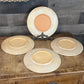 Embossed Ivy Leaf Cream Color Plates - Set of 4