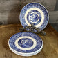 Set of 4 Vintage Blue Willow Saucers - Small Plates
