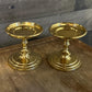 Vintage Brass Pedestal Pillar Candle Holders - Pair