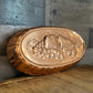 Vintage Copper Oval Scallop Rim Fruit Motif Mold