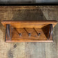 Vintage Wooden 3 Peg Wall Hanging Shelf
