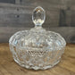 Vintage Crystal Lidded Trinket Dish
