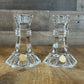 Vintage Pair of Bleikristall Crystal Candlestick Holders