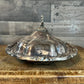 Silverplated Old English Reproduction Oval Lidded Serving Dish Warming Chafing Dish