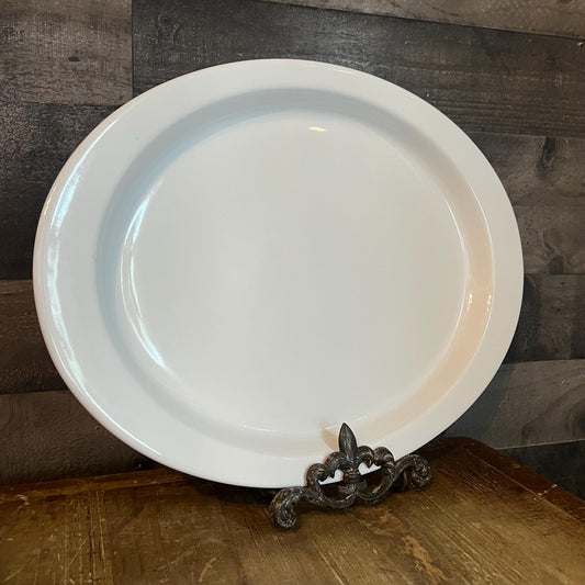 Vintage Hall Pottery White Oval Serving Tray Platter