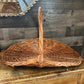 Vintage Woven Wicker Gathering Basket - Firewood Basket - Flower Basket - Stick Basket