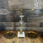 Vintage Brass and Crystal / Lucite Scale of Justice Balance with Marble Base