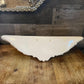 Vintage White Glaze Painted Ceramic Wall Planter - Lavabo Basin Base