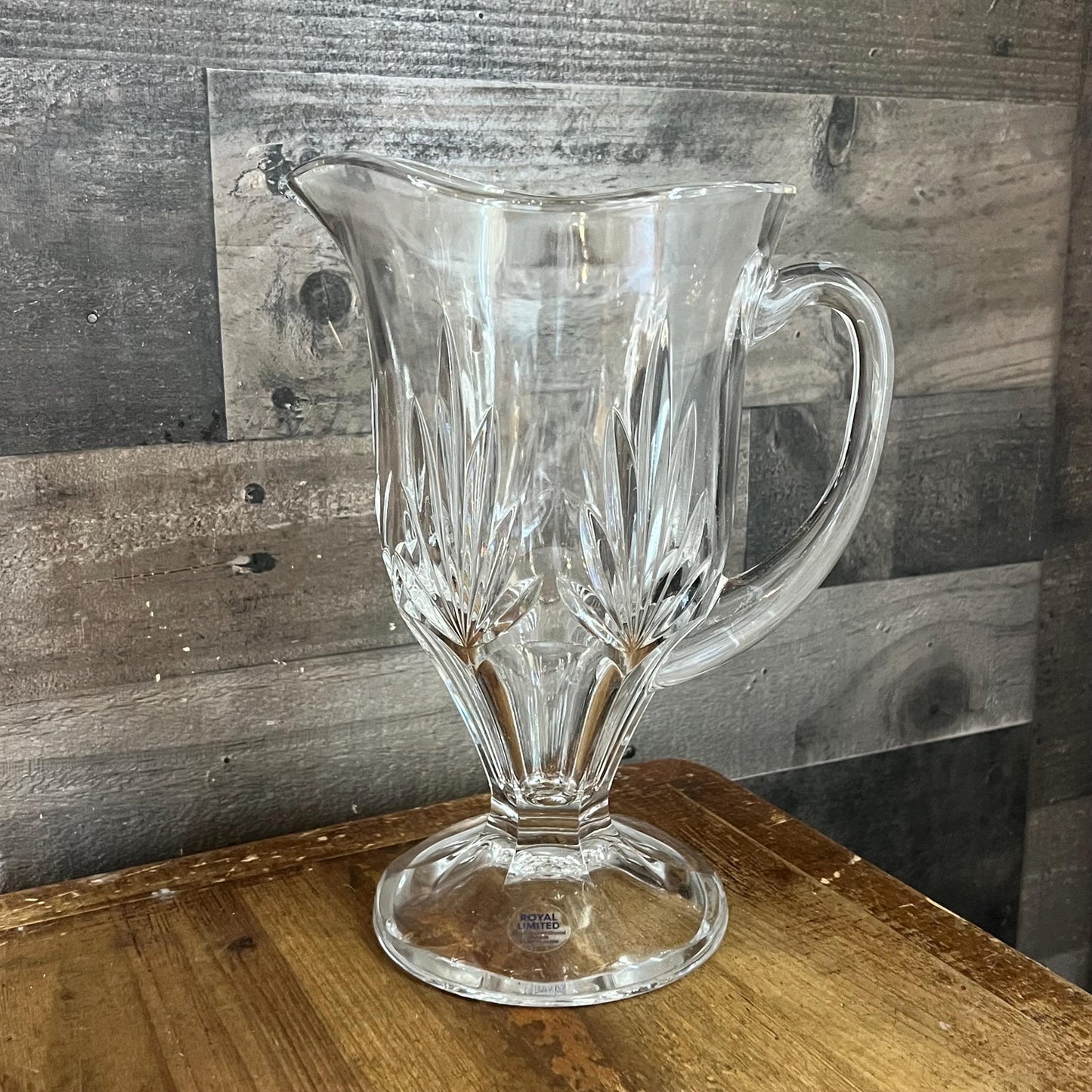 Royal Limited Crystal Footed Pitcher
