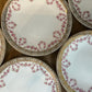 Vintage Hohenzollern Wittelsbach German Bavarian China Pink Gold Floral Small Plates - Set of 5