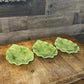 Vintage Green Leaf Small Plates - set of 3