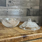Studio Nova Crystal Winter Rose Frosted Glass Flower Lidded Dish - Candy Dish
