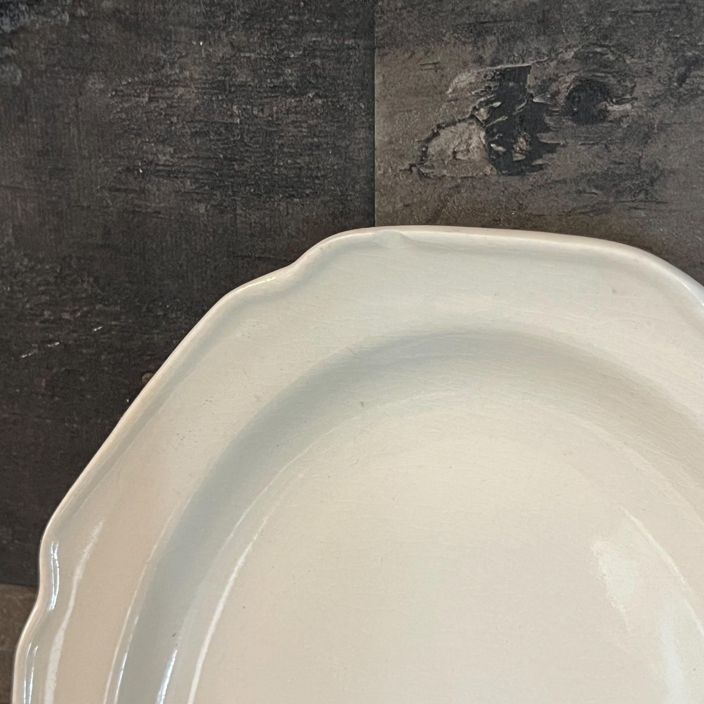 Vintage White Oval Plates - Set of 4