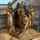 Vintage Gold Tone Large Nativity Set