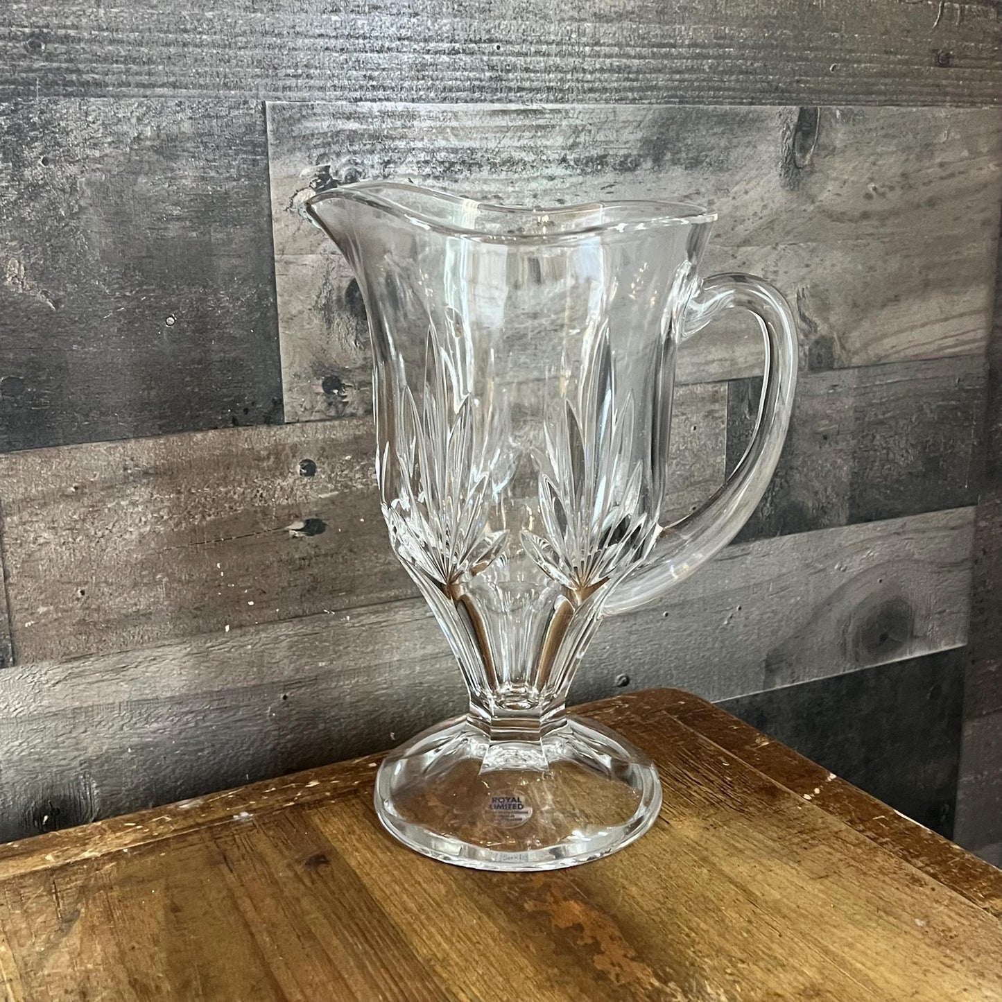 Royal Limited Crystal Footed Pitcher