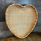 Vintage Heart Shaped Woven Wicker Strainer Basket