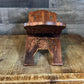 Vintage Wood Carved Book Holder - Book Stand